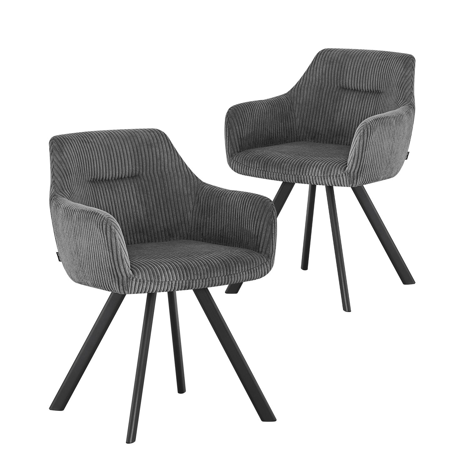 B-Ware Esszimmerstuhl CYRUS, 2er Set, Dunkelgrau