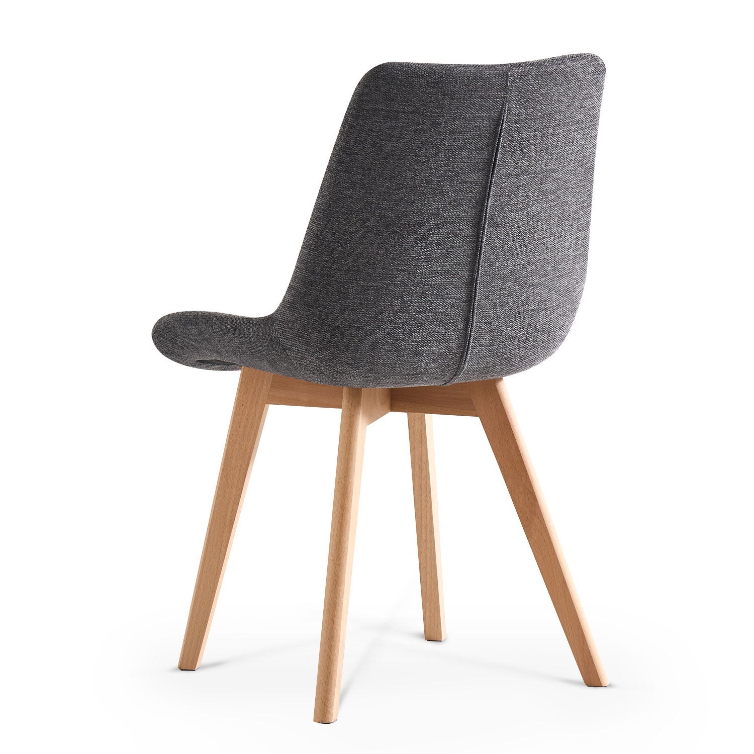 Esszimmerstühle 2er Set TANIA – Polsterstuhl mit Steppung & Holzbeinen