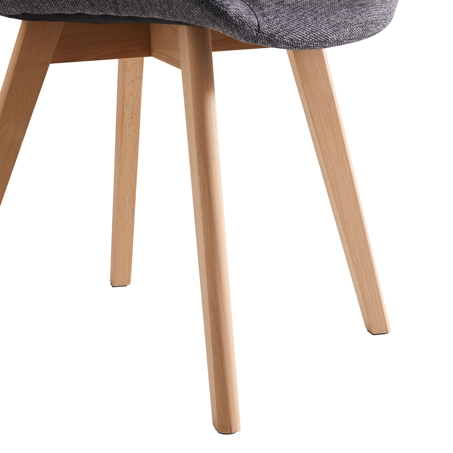 Esszimmerstühle 2er Set TANIA – Polsterstuhl mit Steppung & Holzbeinen