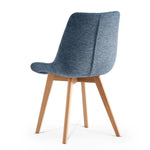 Esszimmerstühle 2er Set TANIA – Polsterstuhl mit Steppung & Holzbeinen