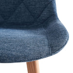 Esszimmerstühle 2er Set TANIA – Polsterstuhl mit Steppung & Holzbeinen