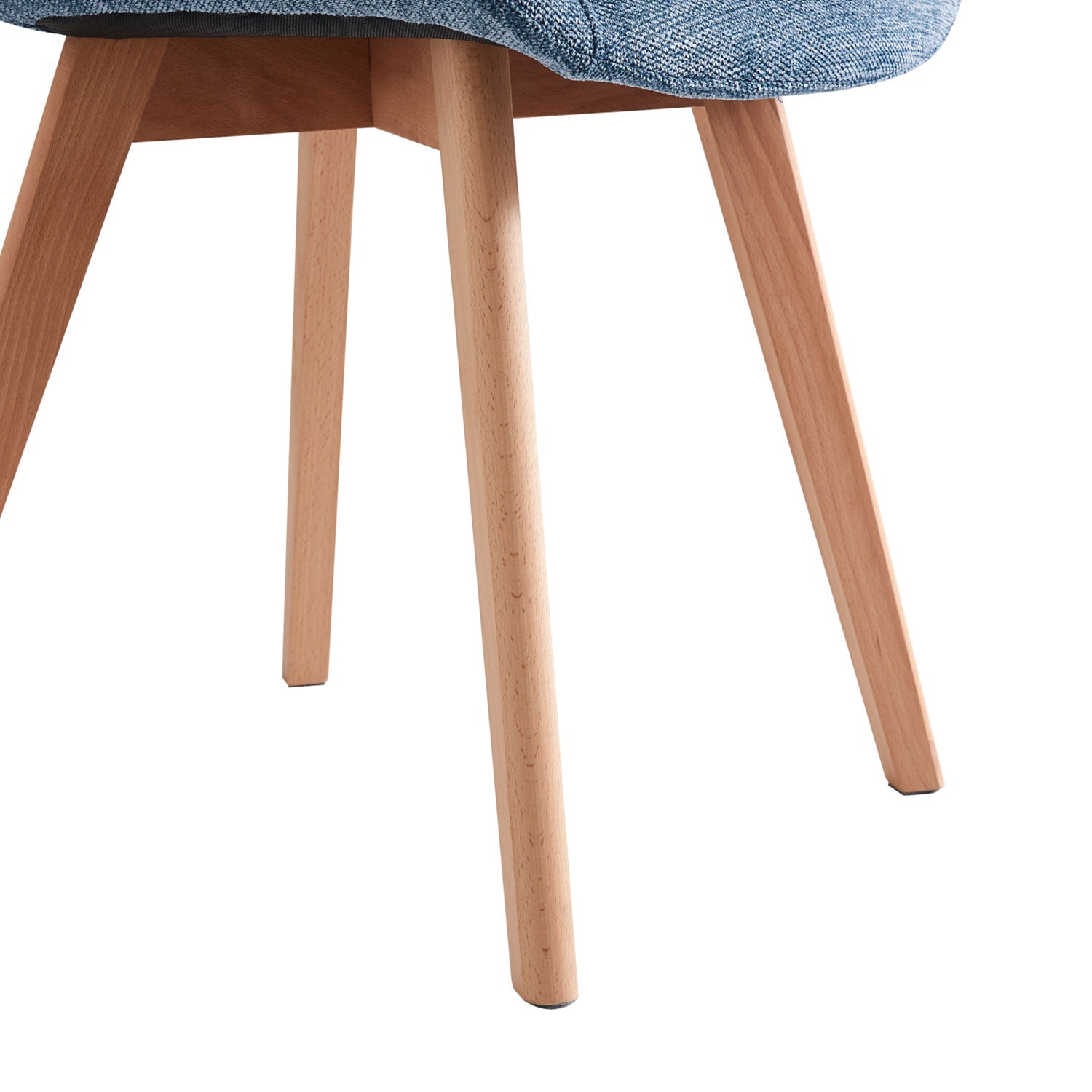 Esszimmerstühle 2er Set TANIA – Polsterstuhl mit Steppung & Holzbeinen