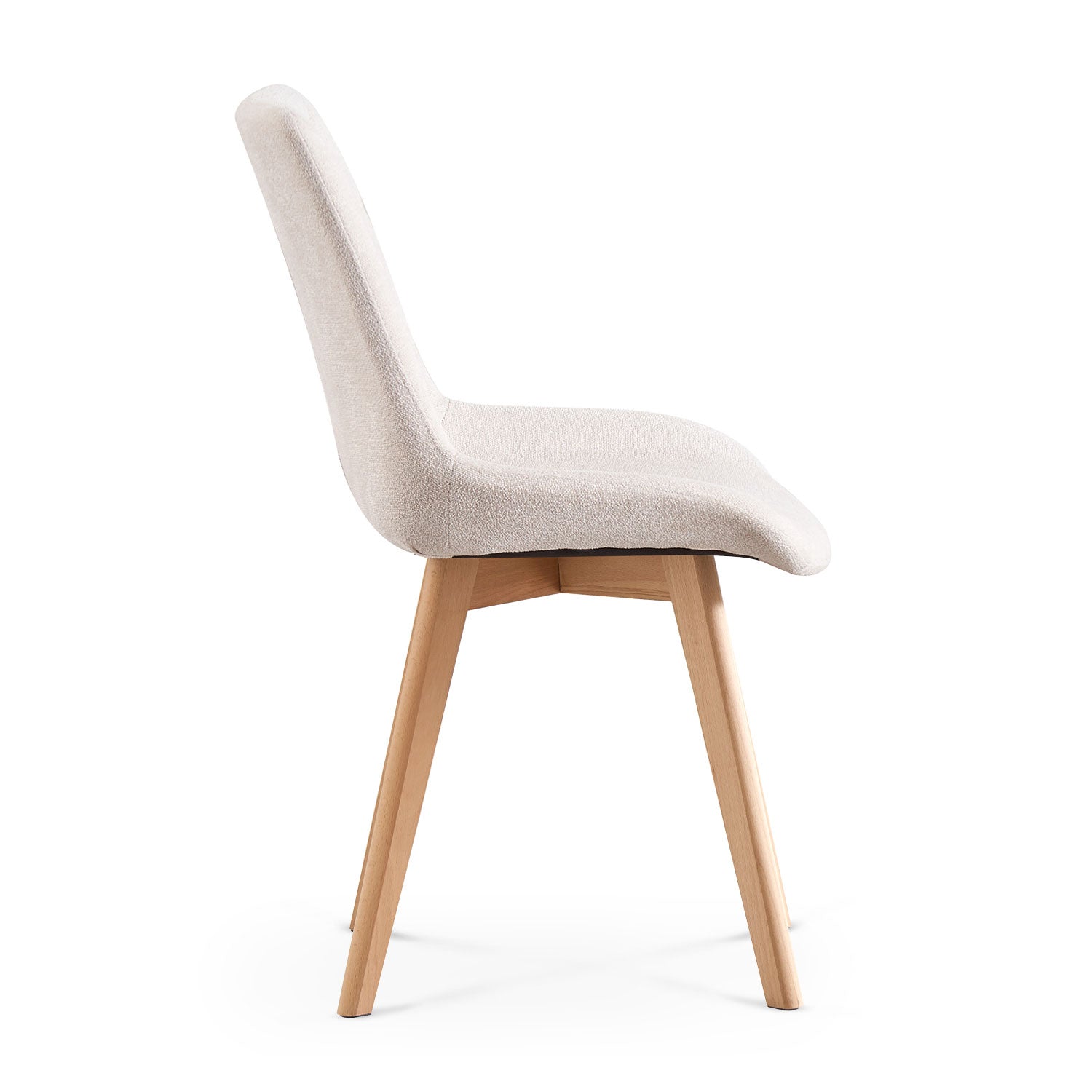 Esszimmerstühle 2er Set TANIA – Polsterstuhl mit Steppung & Holzbeinen