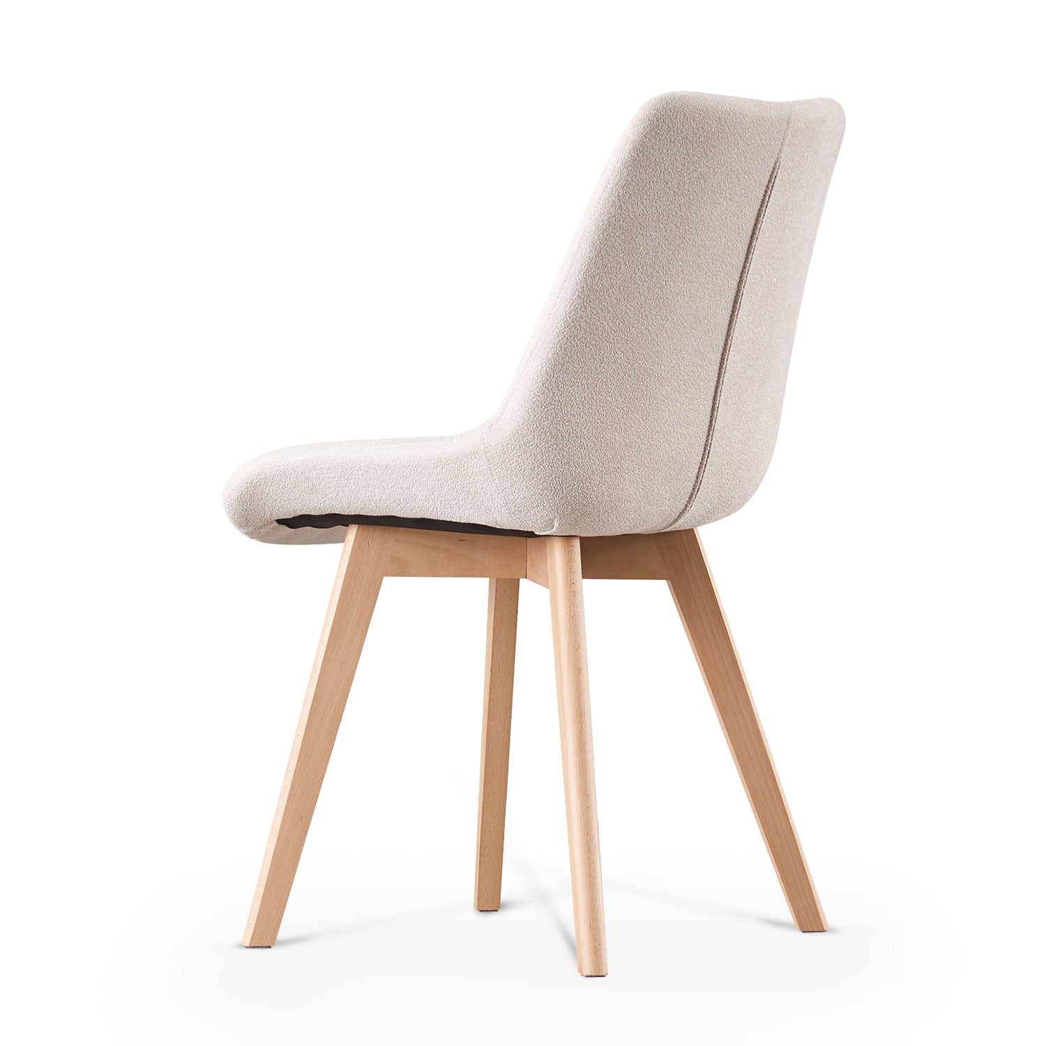 Esszimmerstühle 2er Set TANIA – Polsterstuhl mit Steppung & Holzbeinen