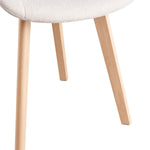 Esszimmerstühle 2er Set TANIA – Polsterstuhl mit Steppung & Holzbeinen