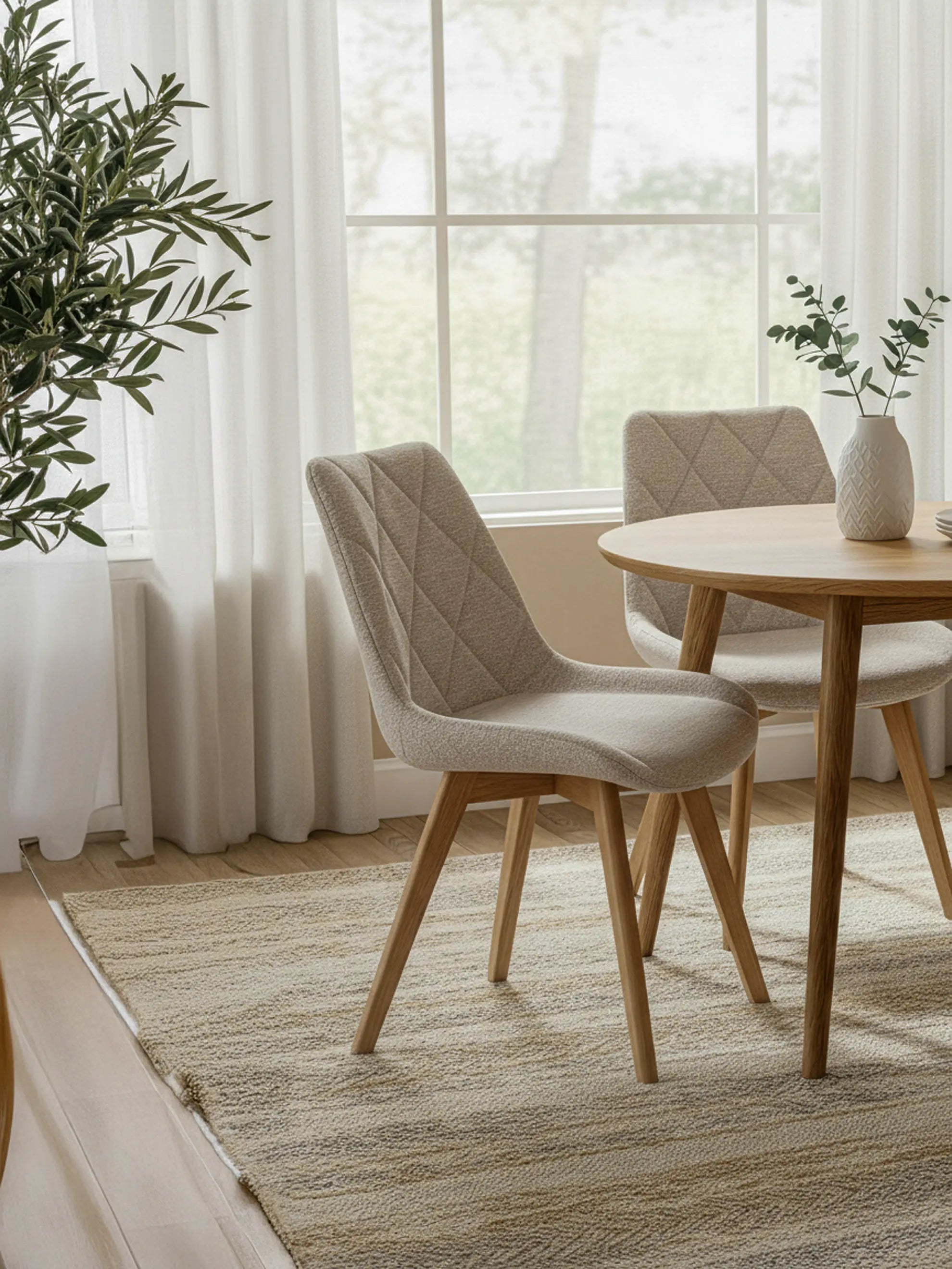 B-Ware Esszimmerstuhl TANIA, 2er Set, Creme