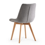 Esszimmerstühle 2er Set TANIA – Polsterstuhl mit Steppung & Holzbeinen