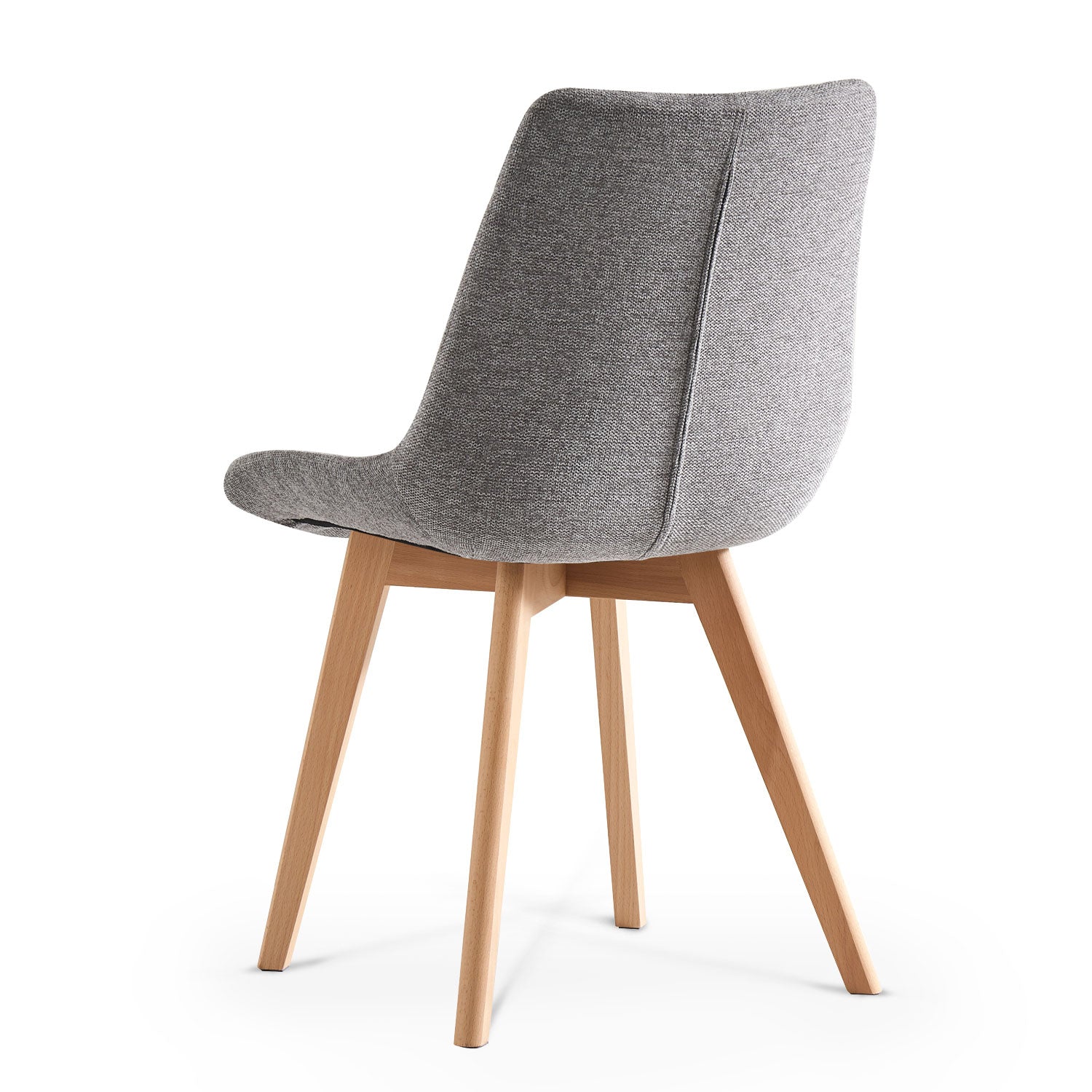 Esszimmerstühle 2er Set TANIA – Polsterstuhl mit Steppung & Holzbeinen