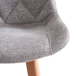 Esszimmerstühle 2er Set TANIA – Polsterstuhl mit Steppung & Holzbeinen