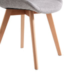 Esszimmerstühle 2er Set TANIA – Polsterstuhl mit Steppung & Holzbeinen