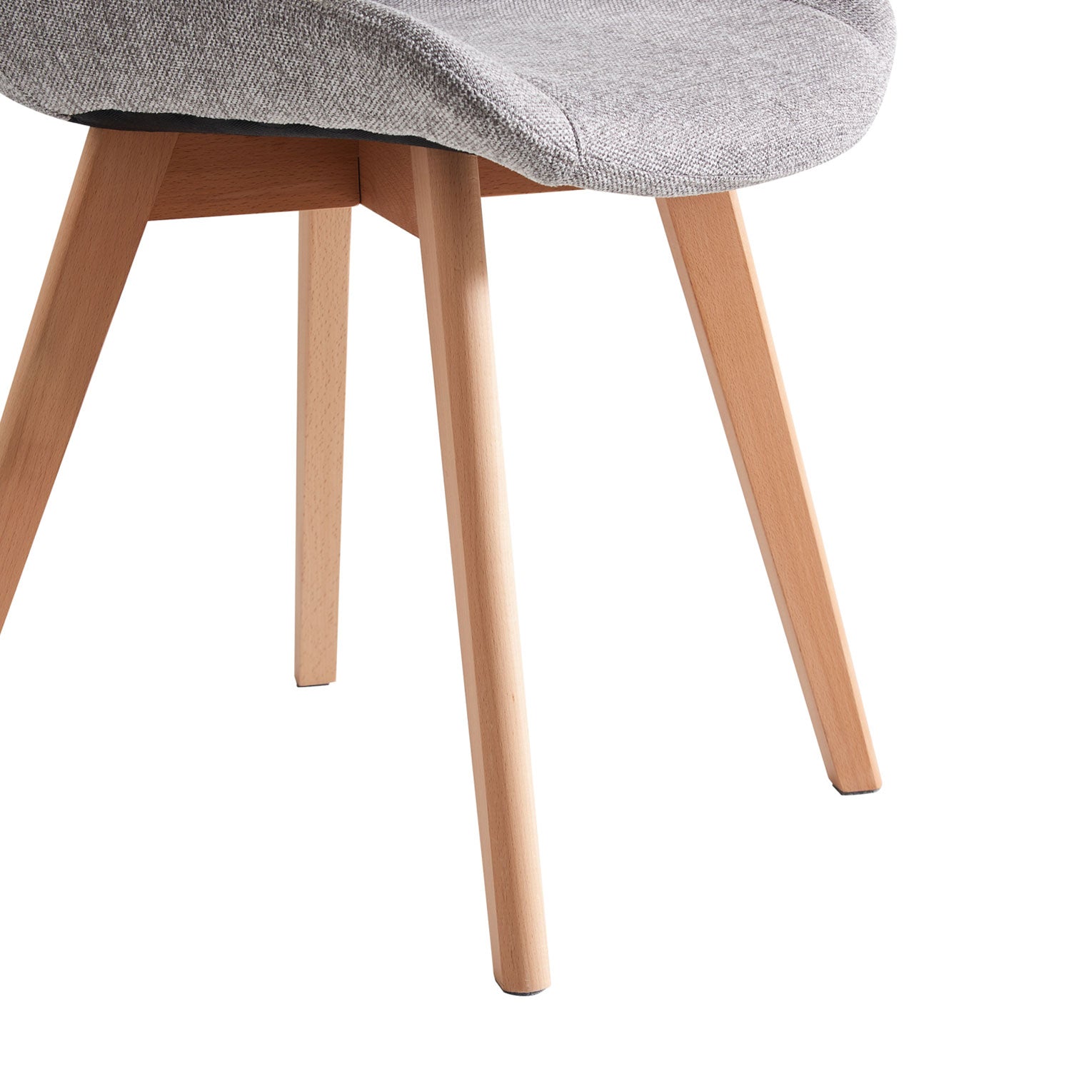 Esszimmerstühle 2er Set TANIA – Polsterstuhl mit Steppung & Holzbeinen