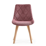 Esszimmerstühle 2er Set TANIA – Polsterstuhl mit Steppung & Holzbeinen