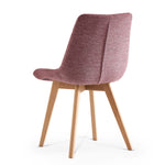 Esszimmerstühle 2er Set TANIA – Polsterstuhl mit Steppung & Holzbeinen