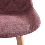 Esszimmerstühle 2er Set TANIA – Polsterstuhl mit Steppung & Holzbeinen