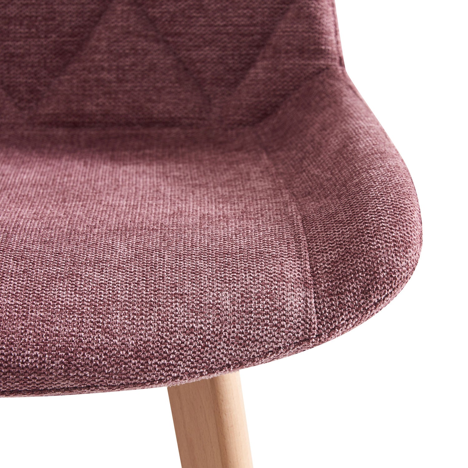 Esszimmerstühle 2er Set TANIA – Polsterstuhl mit Steppung & Holzbeinen