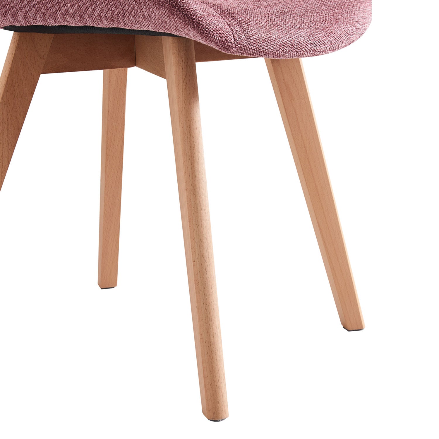 Esszimmerstühle 2er Set TANIA – Polsterstuhl mit Steppung & Holzbeinen