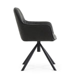 LATONA – Drehbarer Polsterstuhl mit Armlehne & Metallgestell