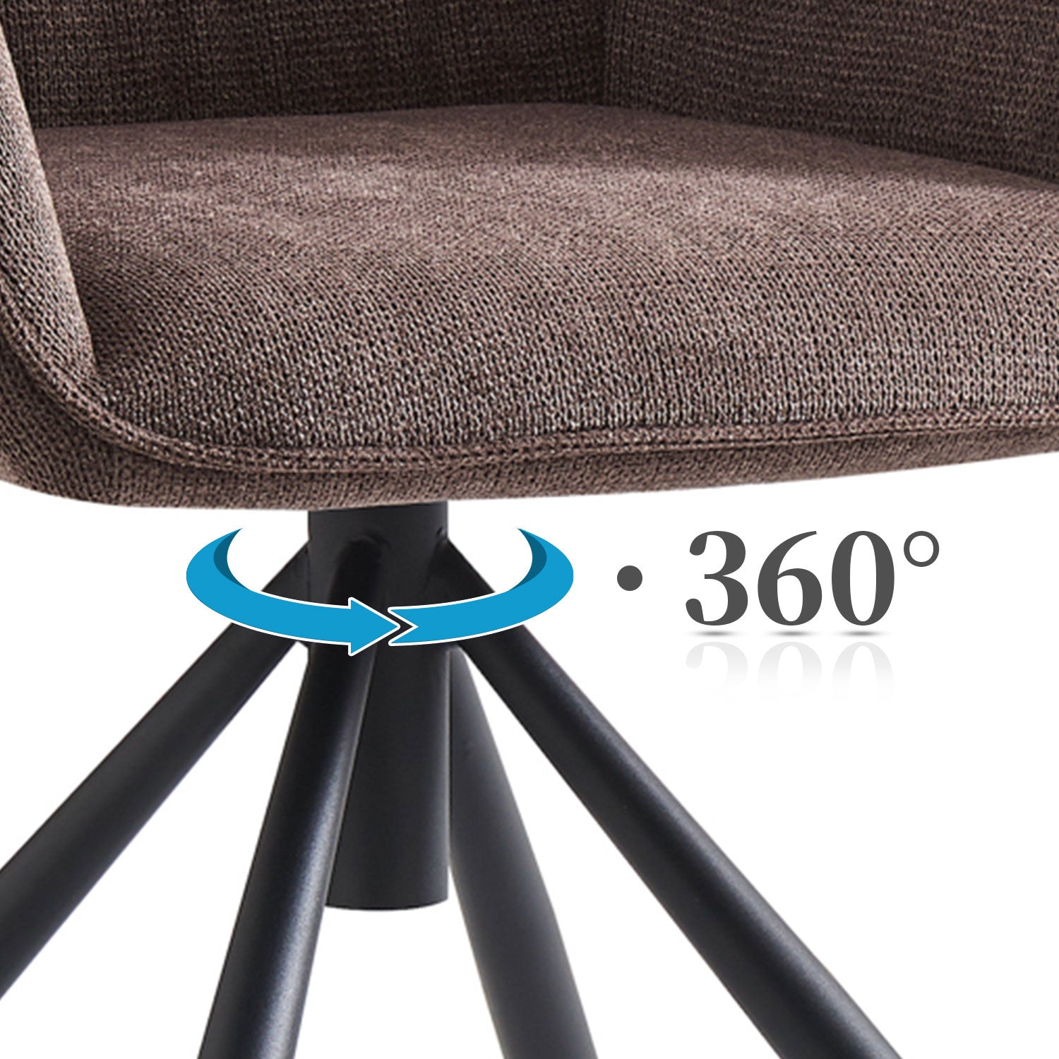 LATONA – Drehbarer Polsterstuhl mit Armlehne & Metallgestell