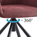 LATONA – Drehbarer Polsterstuhl mit Armlehne & Metallgestell