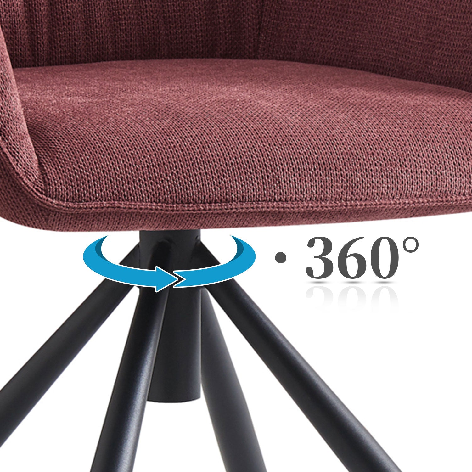 LATONA – Drehbarer Polsterstuhl mit Armlehne & Metallgestell