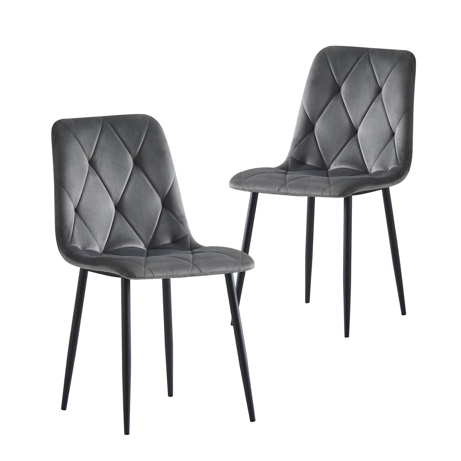 Esszimmerstühle 2er Set /4er Set VICKA – Polsterstuhl mit Steppung & Metallgestell | B&D home