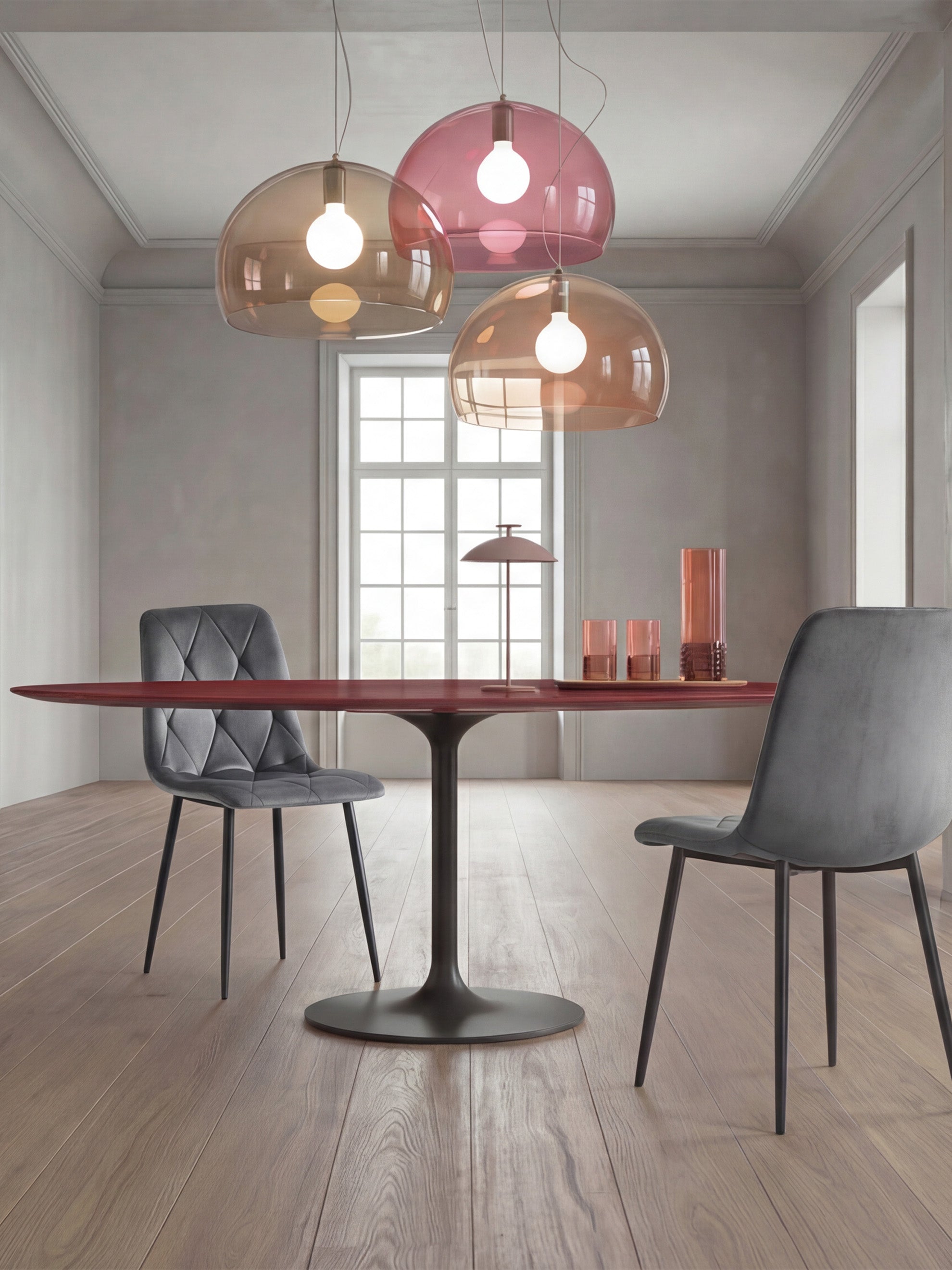 Esszimmerstühle 4er Set VICKA – Polsterstuhl mit Steppung & Metallgestell