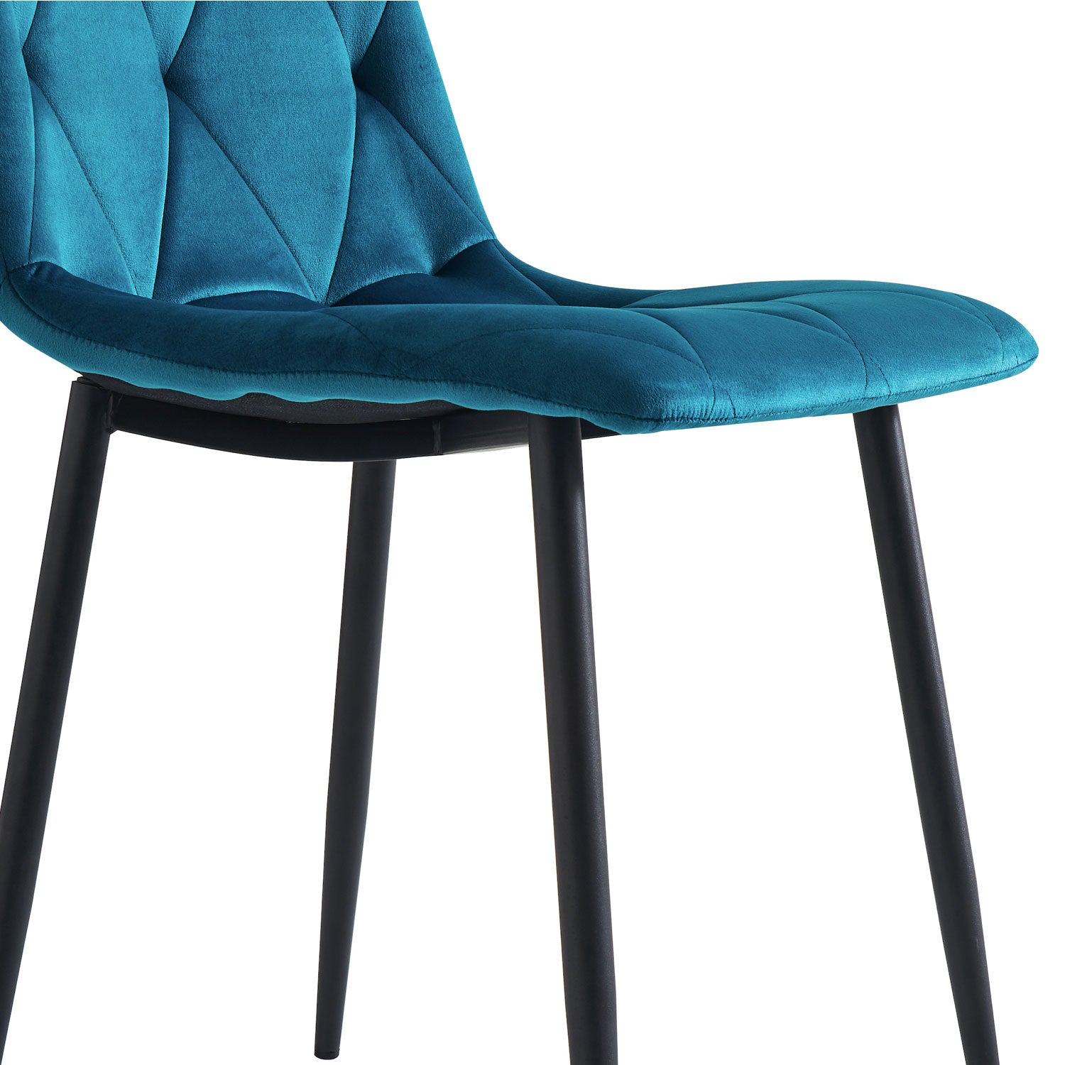 C-Ware Esszimmerstuhl VICKA, 4er Set, Petrol  (ungeprüfte Retoure)