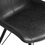 Esszimmerstühle 2er Set MATS – Polsterstuhl in Vintage-Lederoptik mit Metallgestell