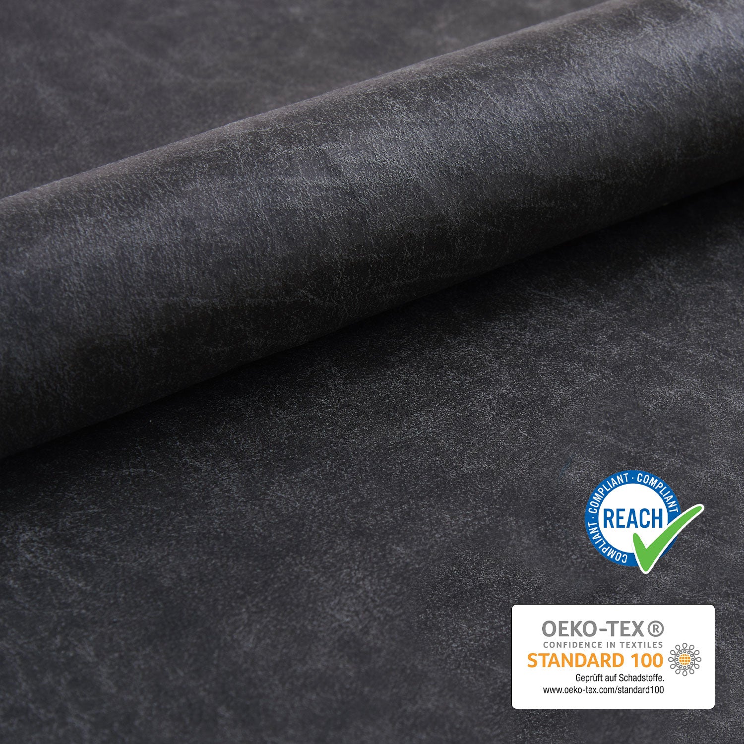 Esszimmerstühle 2er Set MATS – Polsterstuhl in Vintage-Lederoptik mit Metallgestell