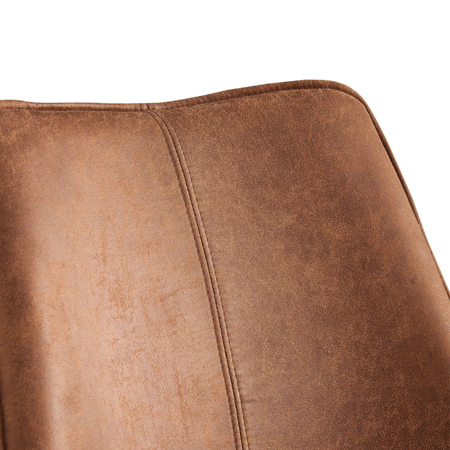 Esszimmerstühle 2er Set MATS – Polsterstuhl in Vintage-Lederoptik mit Metallgestell