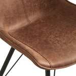 Esszimmerstühle 2er Set MATS – Polsterstuhl in Vintage-Lederoptik mit Metallgestell