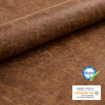 Esszimmerstühle 2er Set MATS – Polsterstuhl in Vintage-Lederoptik mit Metallgestell