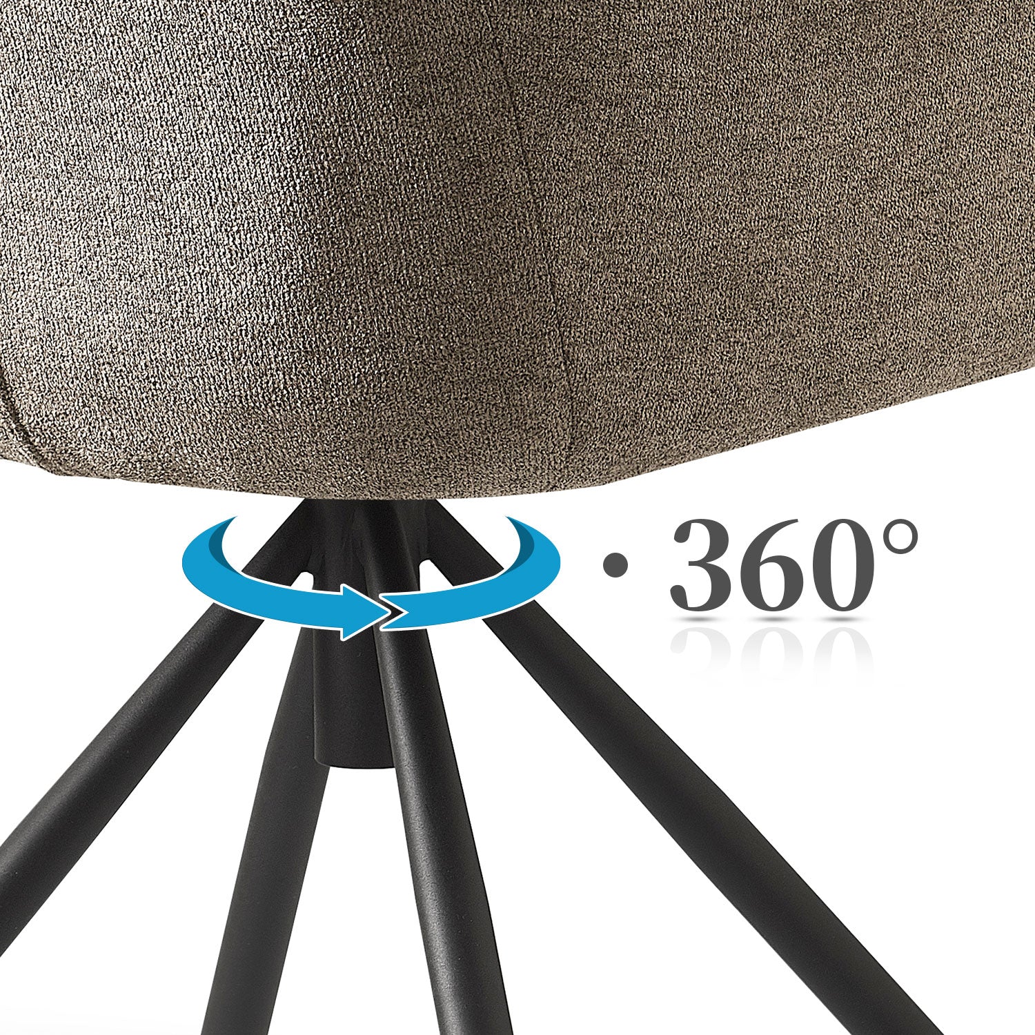 CAZAR – Drehbarer Polsterstuhl mit Armlehne & Metallgestell