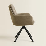 CAZAR – Drehbarer Polsterstuhl mit Armlehne & Metallgestell