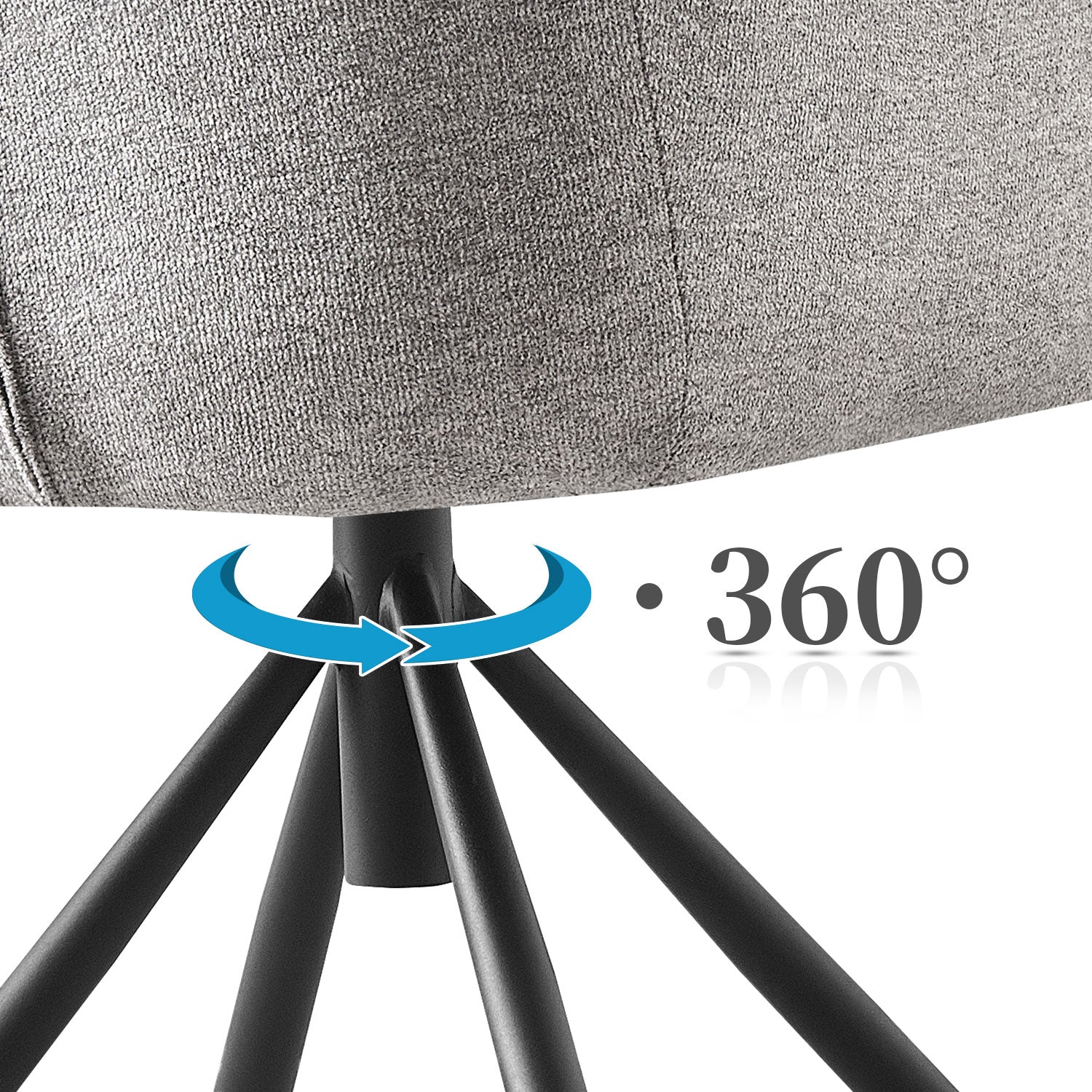 CAZAR – Drehbarer Polsterstuhl mit Armlehne & Metallgestell