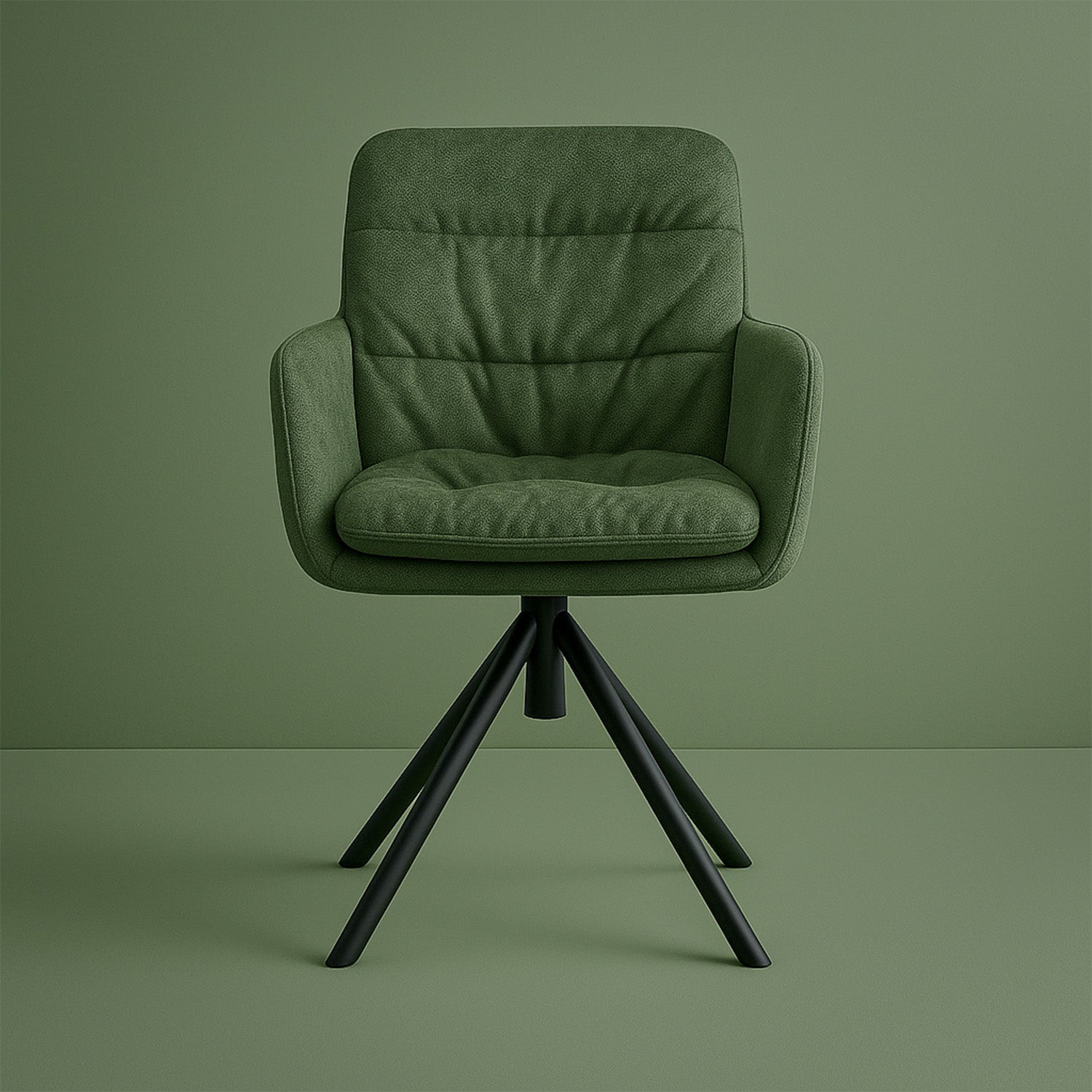 CAZAR – Drehbarer Polsterstuhl mit Armlehne & Metallgestell