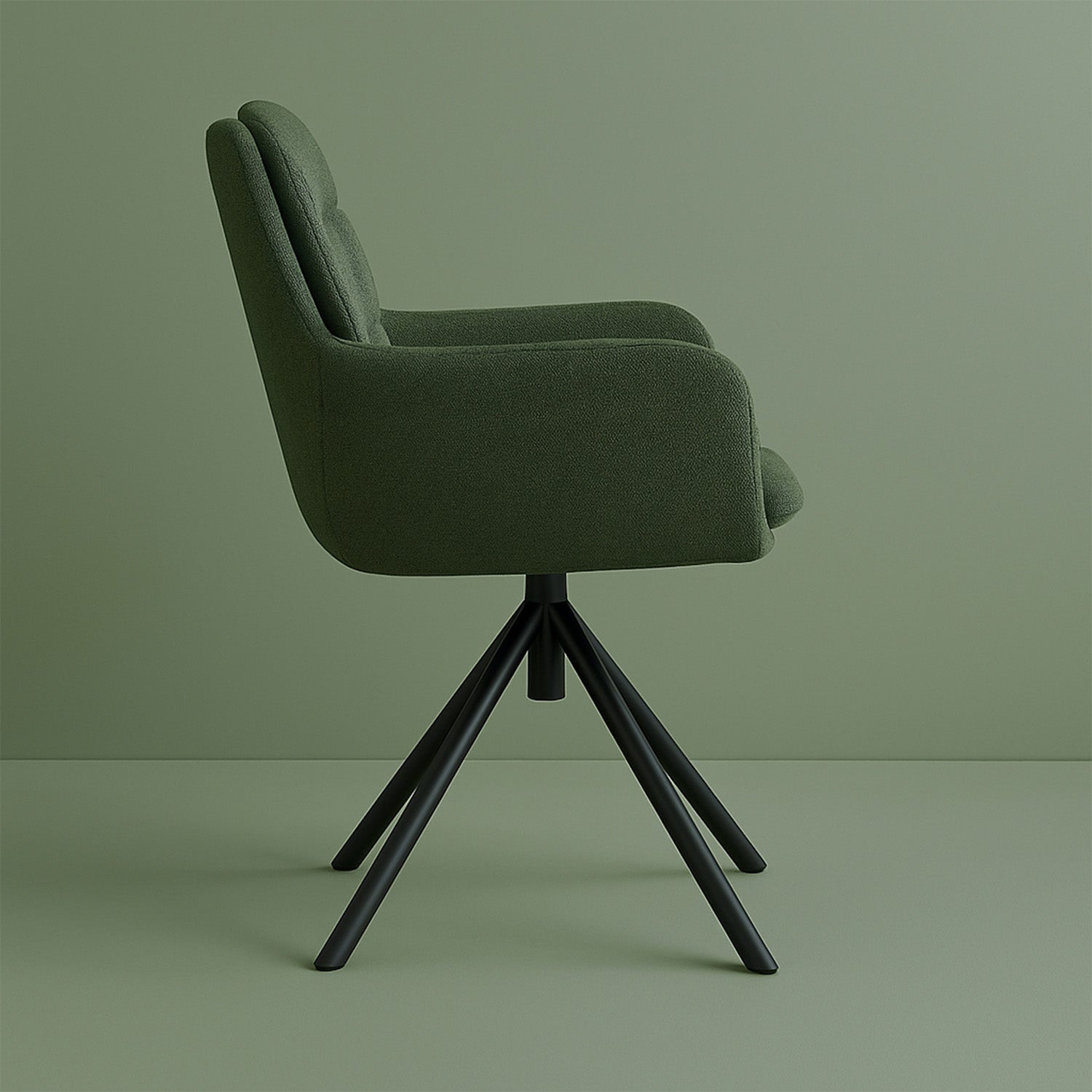 CAZAR – Drehbarer Polsterstuhl mit Armlehne & Metallgestell