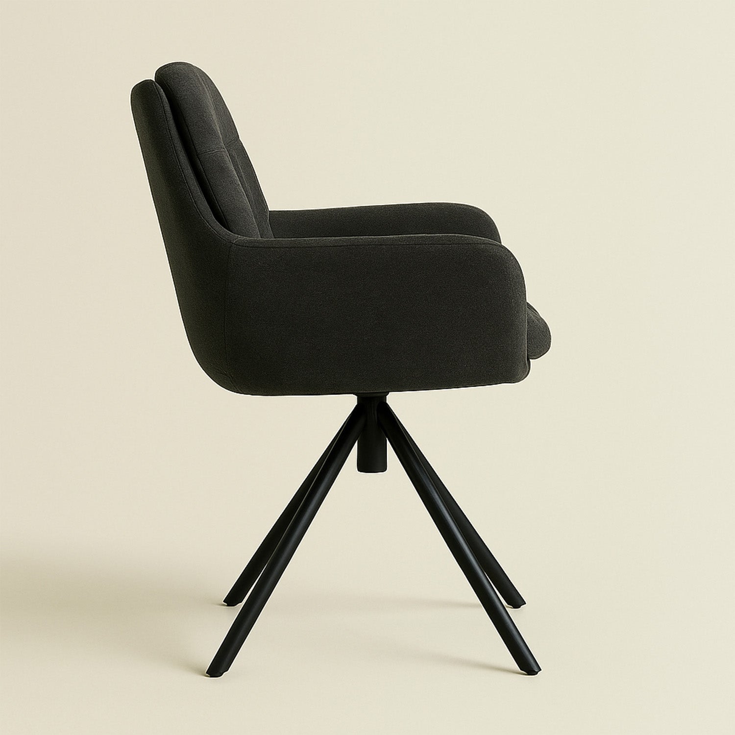 CAZAR – Drehbarer Polsterstuhl mit Armlehne & Metallgestell