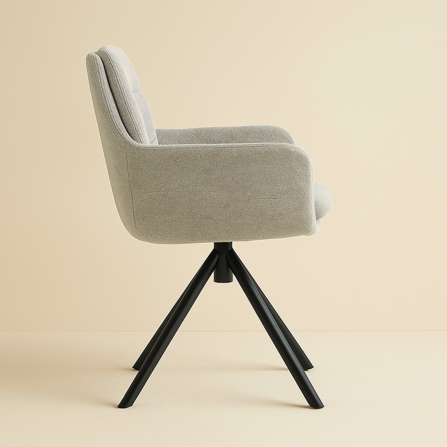 CAZAR – Drehbarer Polsterstuhl mit Armlehne & Metallgestell