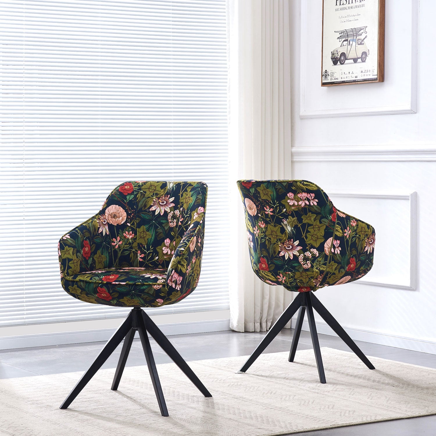 B-Ware Esszimmerstuhl ARVIT, Blumen Muster