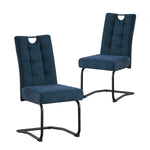 B-Ware Schwingstuhl SOFIA mit Taschenfederkern Polsterung , 2er Set, Blau