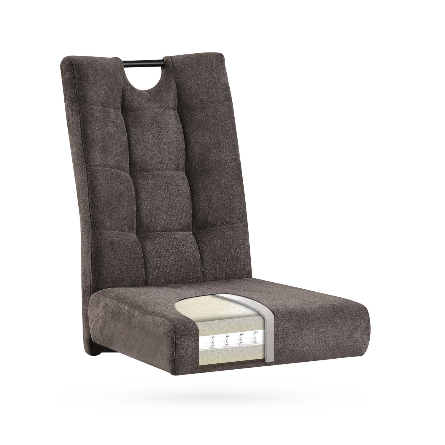 Esszimmerstühle 2er Set SOFIA – Schwingstuhl mit Griff & Federkern Polsterung