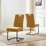 Esszimmerstühle 2er Set SOFIA – Schwingstuhl mit Griff & Federkern Polsterung