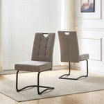 Esszimmerstühle 2er Set SOFIA – Schwingstuhl mit Griff & Federkern Polsterung