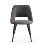 Esszimmerstühle 2er Set VICKY – Polsterstuhl aus Cordstoff mit Metallgestell