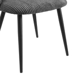 Esszimmerstühle 2er Set VICKY – Polsterstuhl aus Cordstoff mit Metallgestell