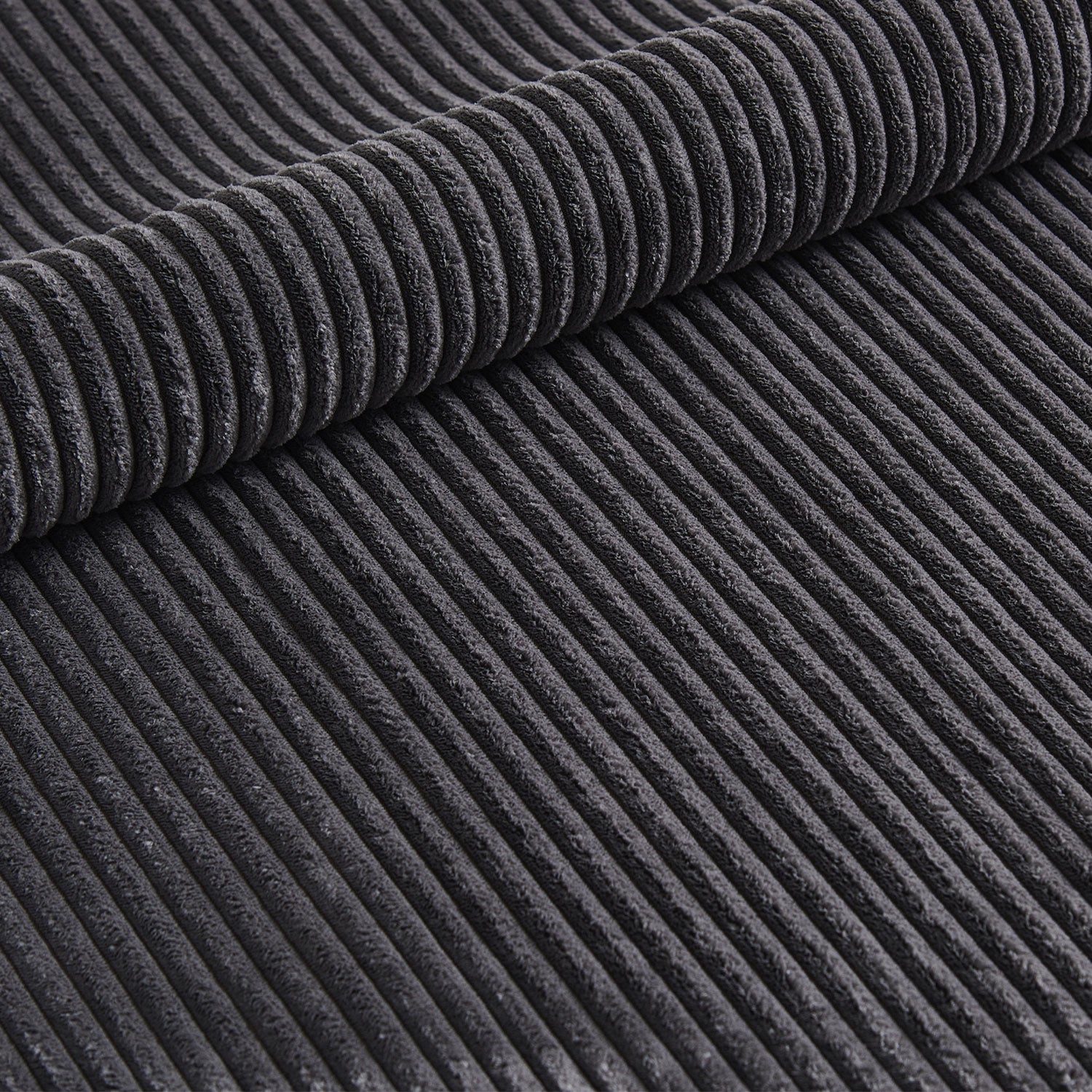 Esszimmerstühle 2er Set VICKY – Polsterstuhl aus Cordstoff mit Metallgestell