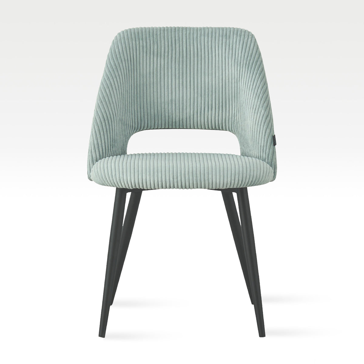 Esszimmerstühle 2er Set VICKY – Polsterstuhl aus Cordstoff oder Samtstoff mit Metallgestell