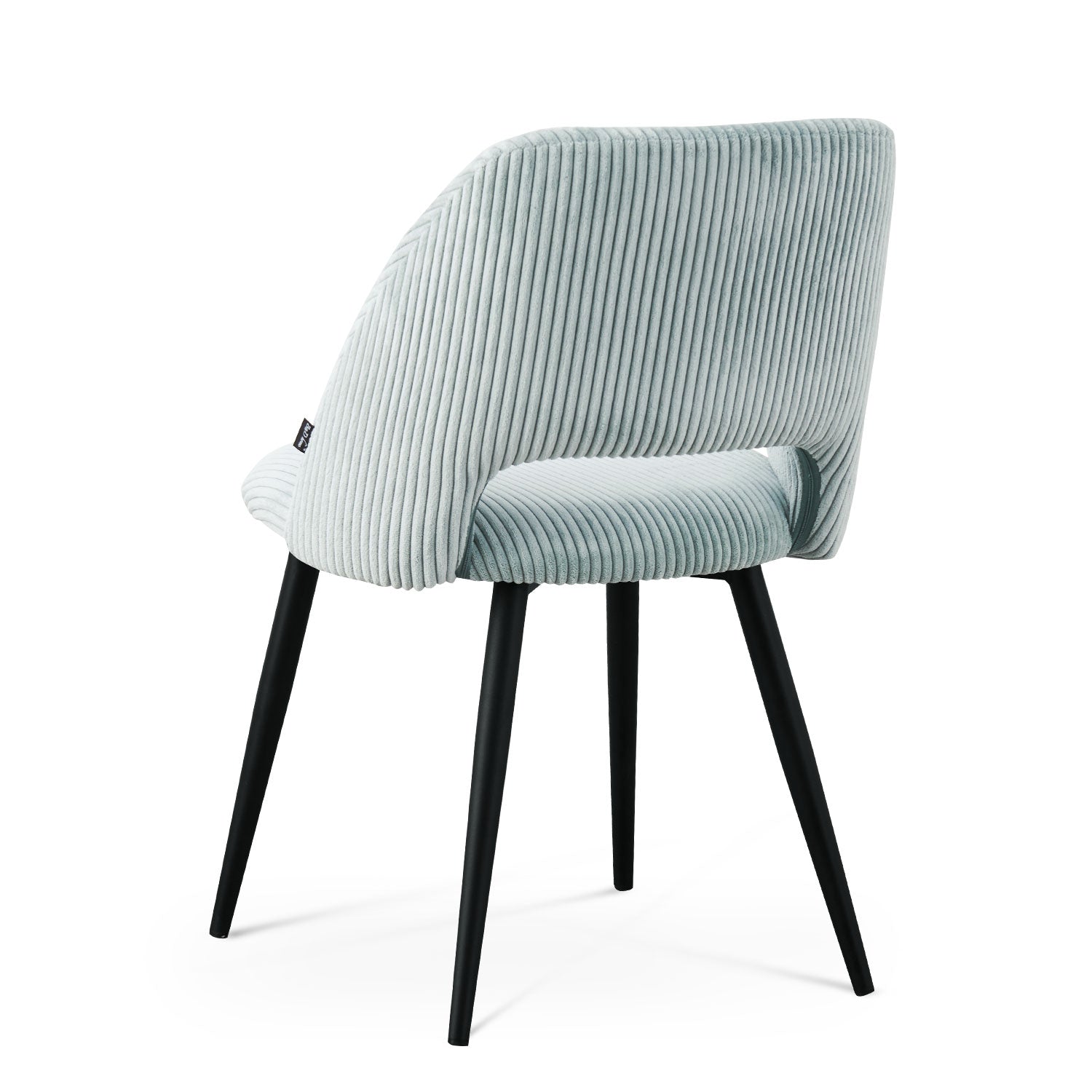 Esszimmerstühle 2er Set VICKY – Polsterstuhl aus Cordstoff mit Metallgestell