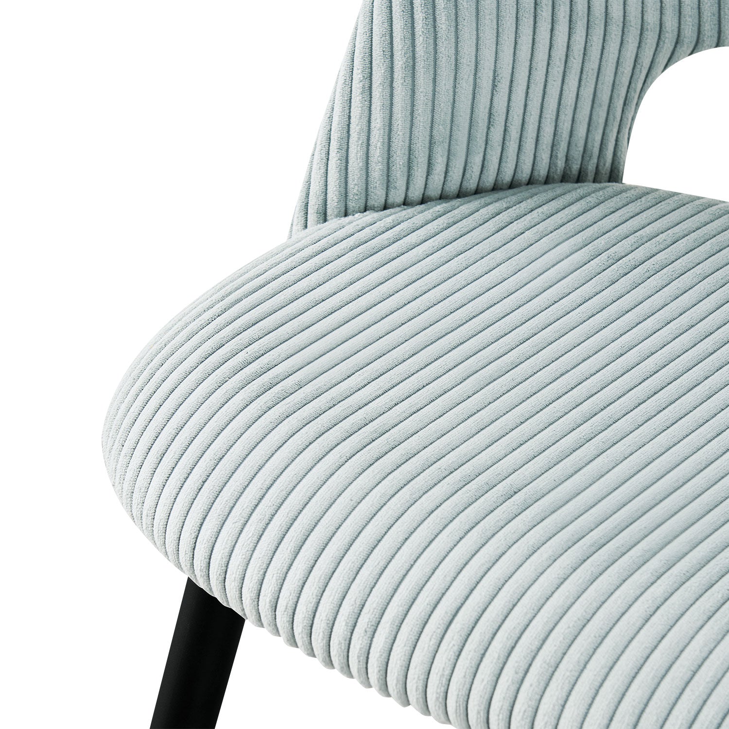 Esszimmerstühle 2er Set VICKY – Polsterstuhl aus Cordstoff mit Metallgestell